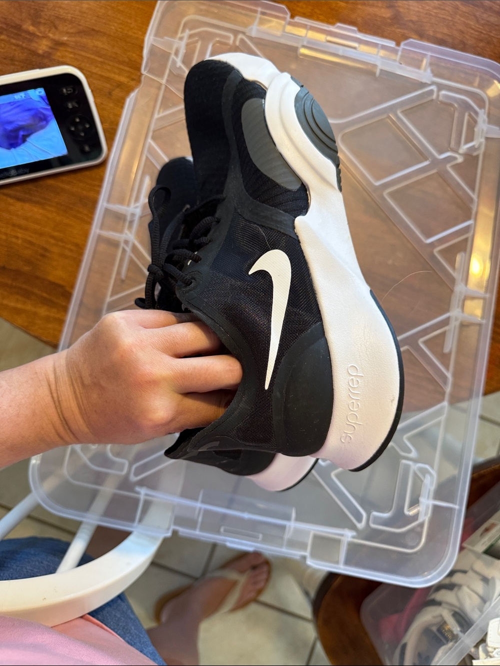 Nike  Black and White Athletic Trainers - Picture 4 of 5